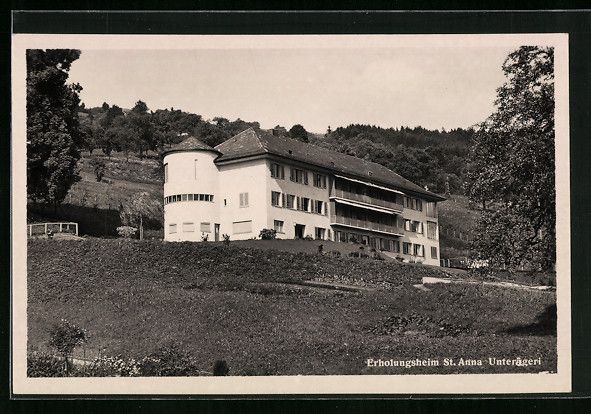 Cartoline postali: AK Unterägeri, Erholungsheim St. Anna – Usato da Berlin venduto da bartko-reher