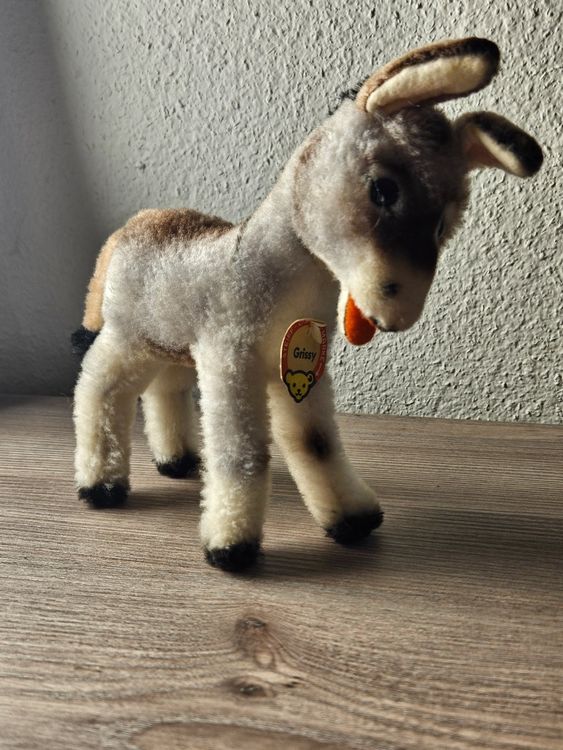 CHEVAL PONEY ANCIEN à tirer en plastique dur rouge sur roues 14 cm EUR 10,00 - FR