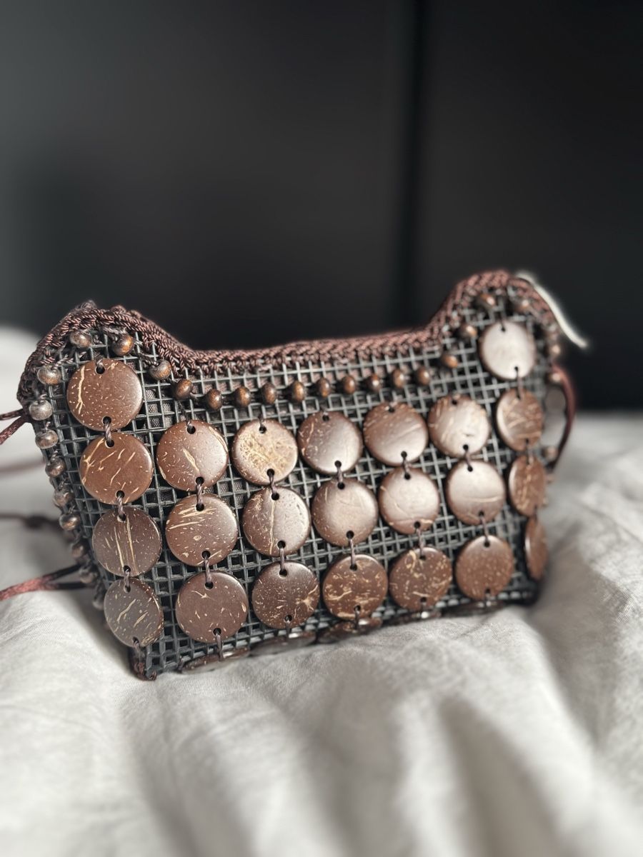 Borse da donna: Small Coconut Shell Beads Bag - New - Handmade in Peru – Nuovo (secondo la descrizione) da Zürich venduto da olalinda 2