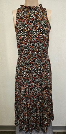 C&A Yessica Damen Kleid Gr. 38 Fit & Flare Midikleid Viskose