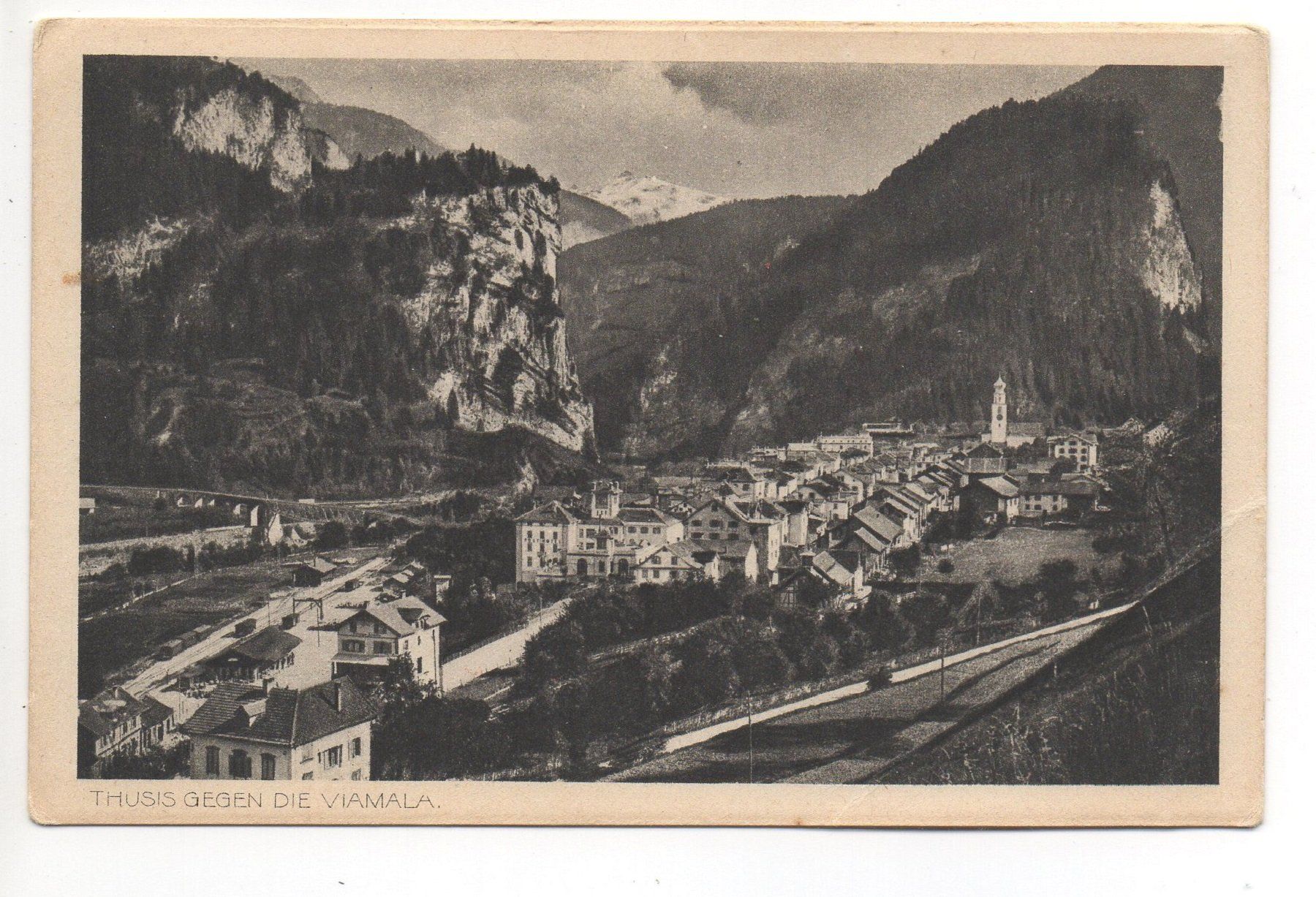 Cartoline postali: THUSIS gegen die Viamala – Usato da Jona venduto da philajona