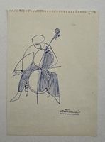Lill Tschudi Original Zeichnung, 21x16cm gut gehandelt
