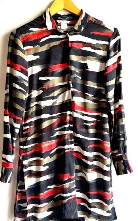 Blusenkleid / Tunika bunt gemustert – Gr. L