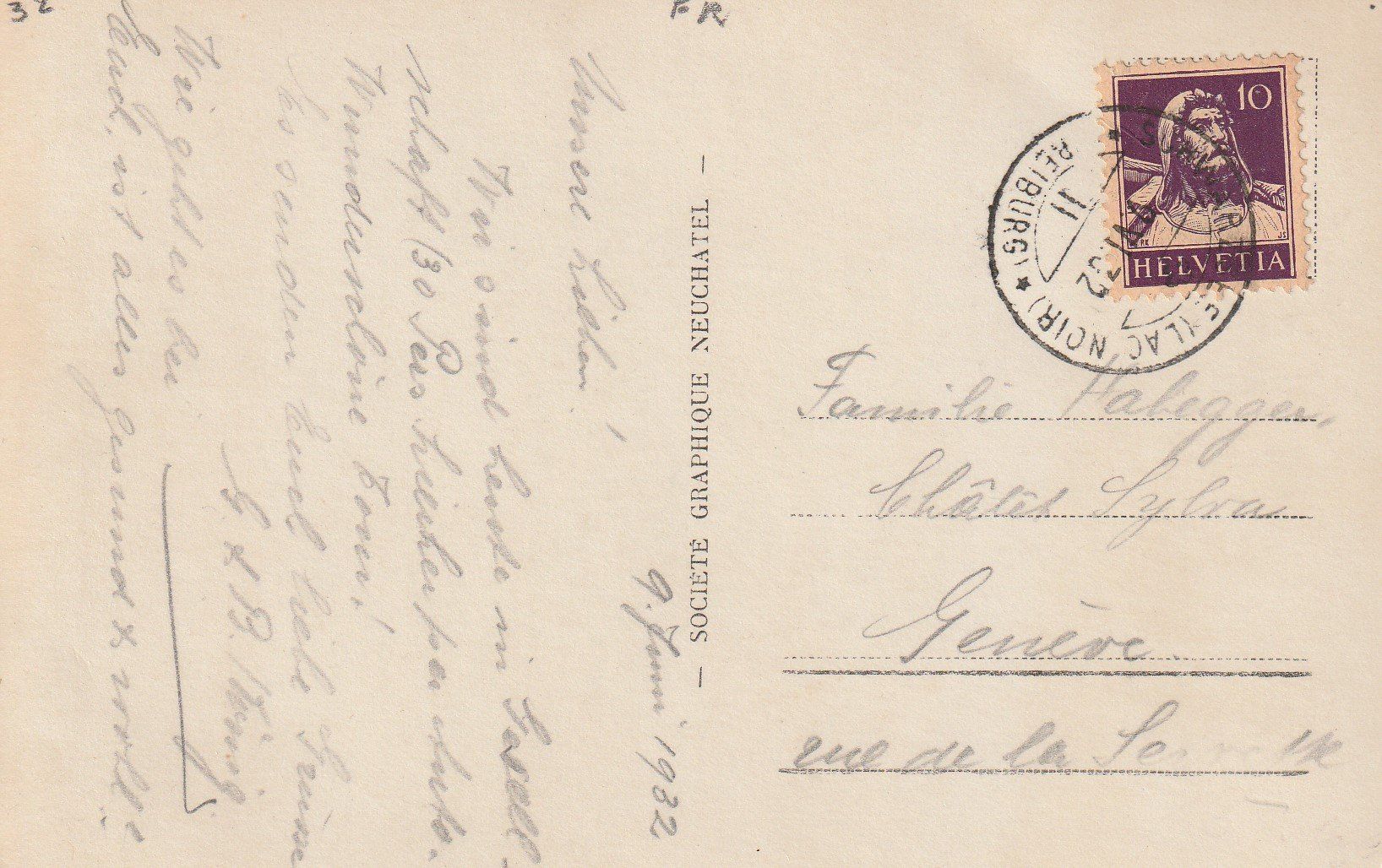 Cartoline postali: AK Schwarzsee - gel. 9.6.1932 – Usato da Fribourg venduto da schnalla92 1