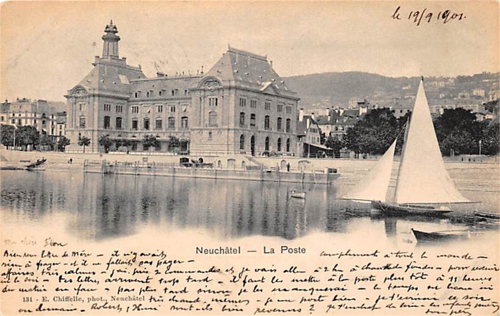 Cartes postales: Neuchâtel, La Poste – D'occasion à Ottikon b.Kemptth. par Neptun1974