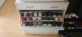 White Shoe Cabinet with Storage - Great Condition!