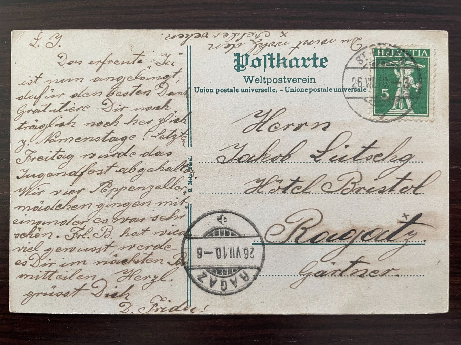 Cartoline postali: ST. GALLEN Freudenberg, 9 Ansichtskarten – Usato da Wald ZH venduto da TLILEF 2