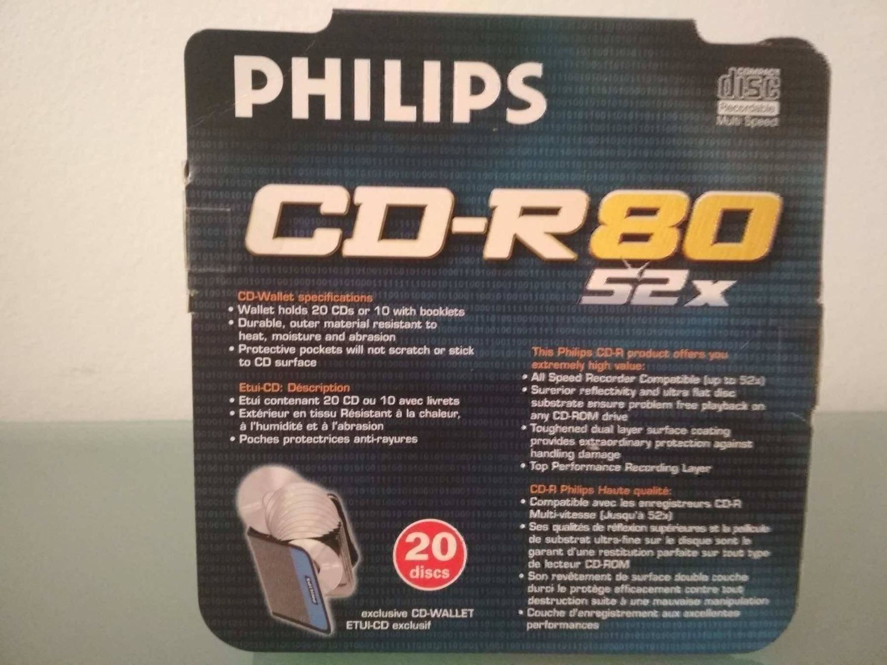 CD & DVD vierges: Philips CD-R80 52x 20 Stück + CD Tasche – Neuf avec emballage d'origine à Bäch SZ par Swissy46 1