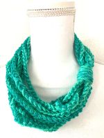 Choker-Halskette gehäkelte Halskette grün lurex