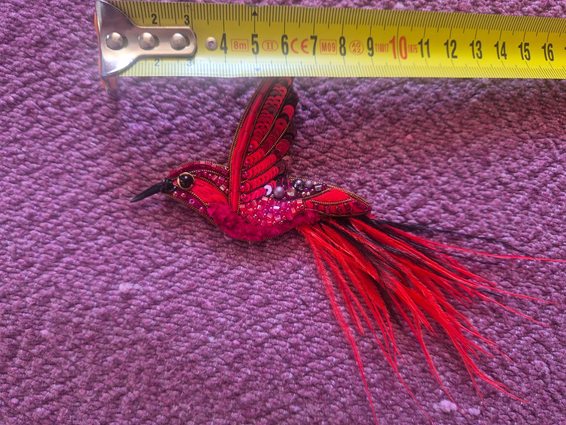 Spille & Fermagli: Red bird brooch – Usato da Zürich venduto da monadiederich 3