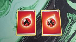 2x Feuer Energie Karte Pokémon Karten