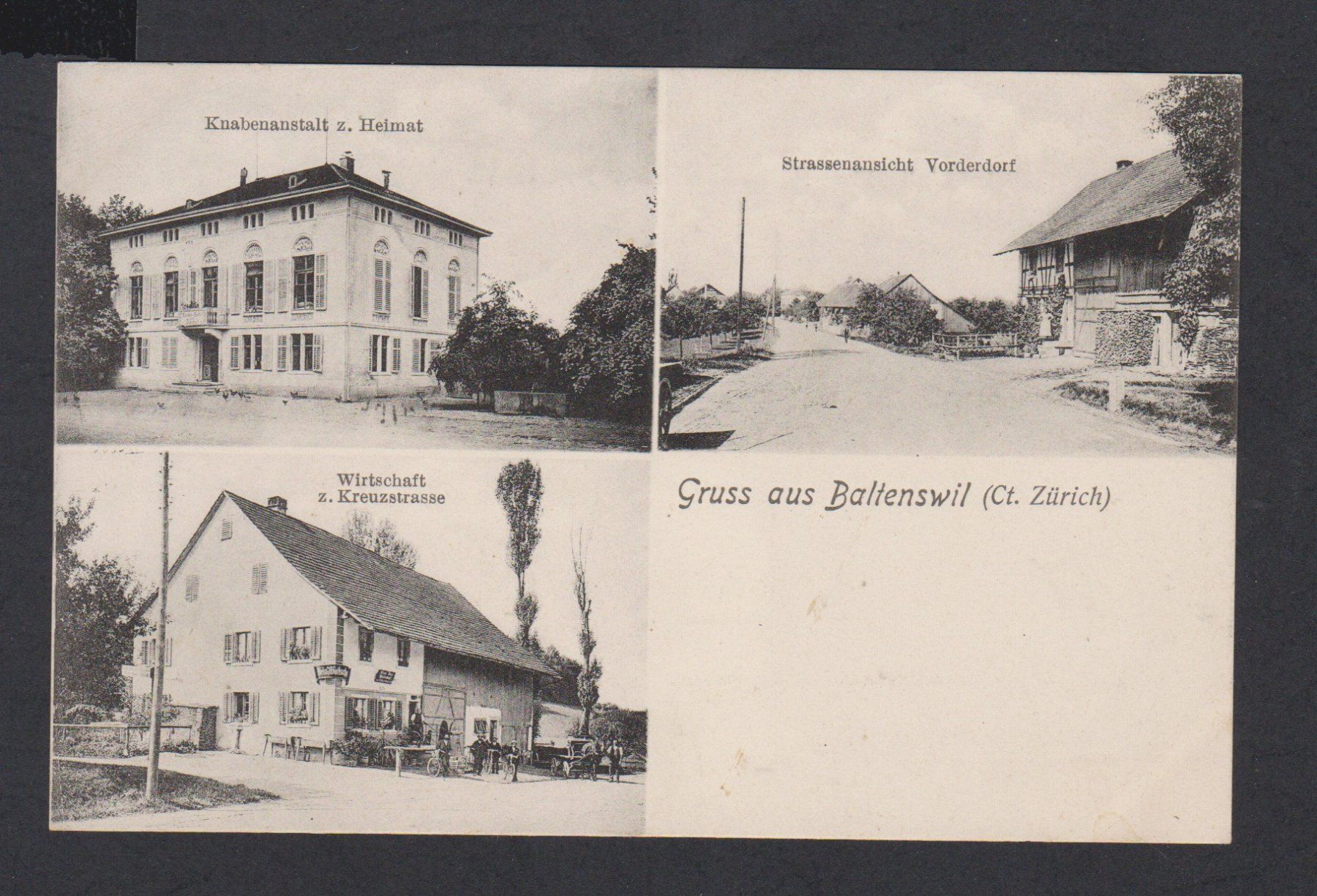 Cartoline postali: Baltenswil  ZH   -   alte 3-Bild-Ansichtskarte von 1906 – Usato da Vitznau venduto da Ropaku