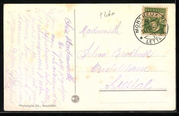 Cartoline postali: AK Montreux, Le Quai, 1925 – Usato da Berlin venduto da bartko-reher 1