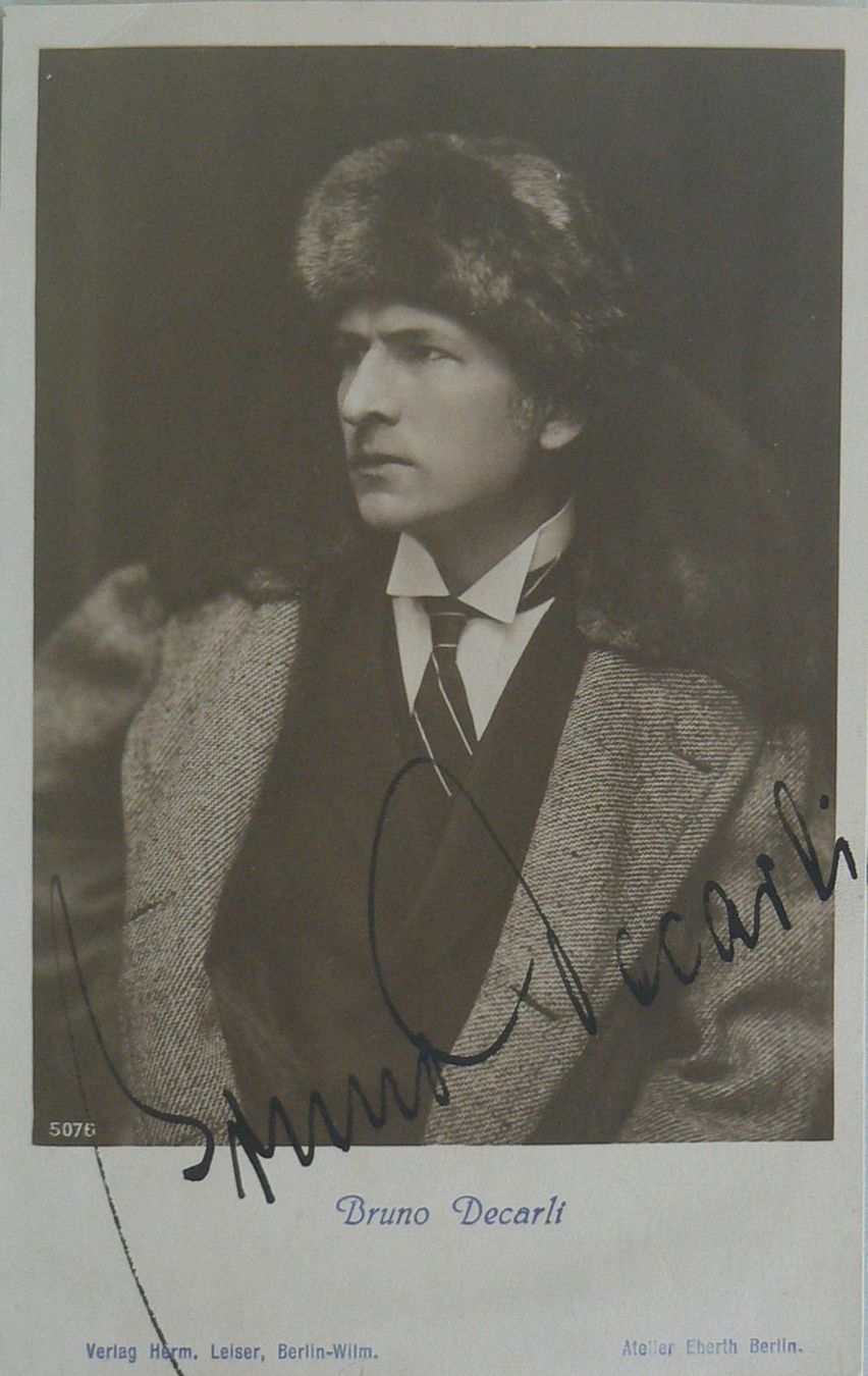 Autogramme: Bruno Decarli (1879-1950) Schauspieler - Autogramm – Gebraucht aus Dietikon von cyranos.ch
