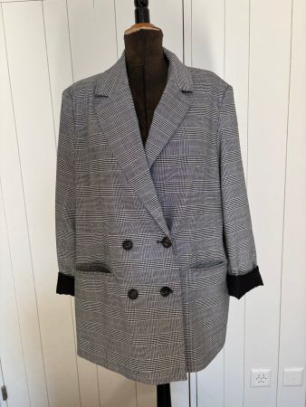 C&A clockhouse Blazer schwarz/weiss gestreift - Grösse 44