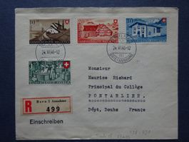 1946 Pro Patria schöner Satzbrief mit glasklaren Stempel