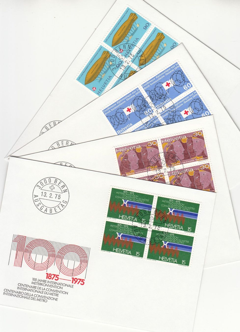 Tutti i francobolli: SBK 561 - 564 im 4er-Block FDC – Usato da Bürglen TG venduto da StampGraf