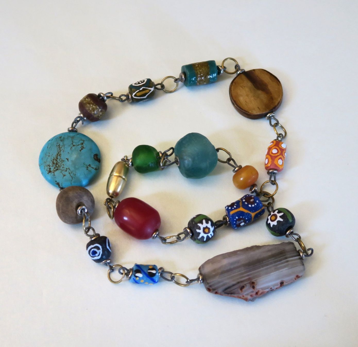 Catenine: Kette mit verschiedene Perlen "Türkis" – Usato da Brittnau venduto da marlenestone 2