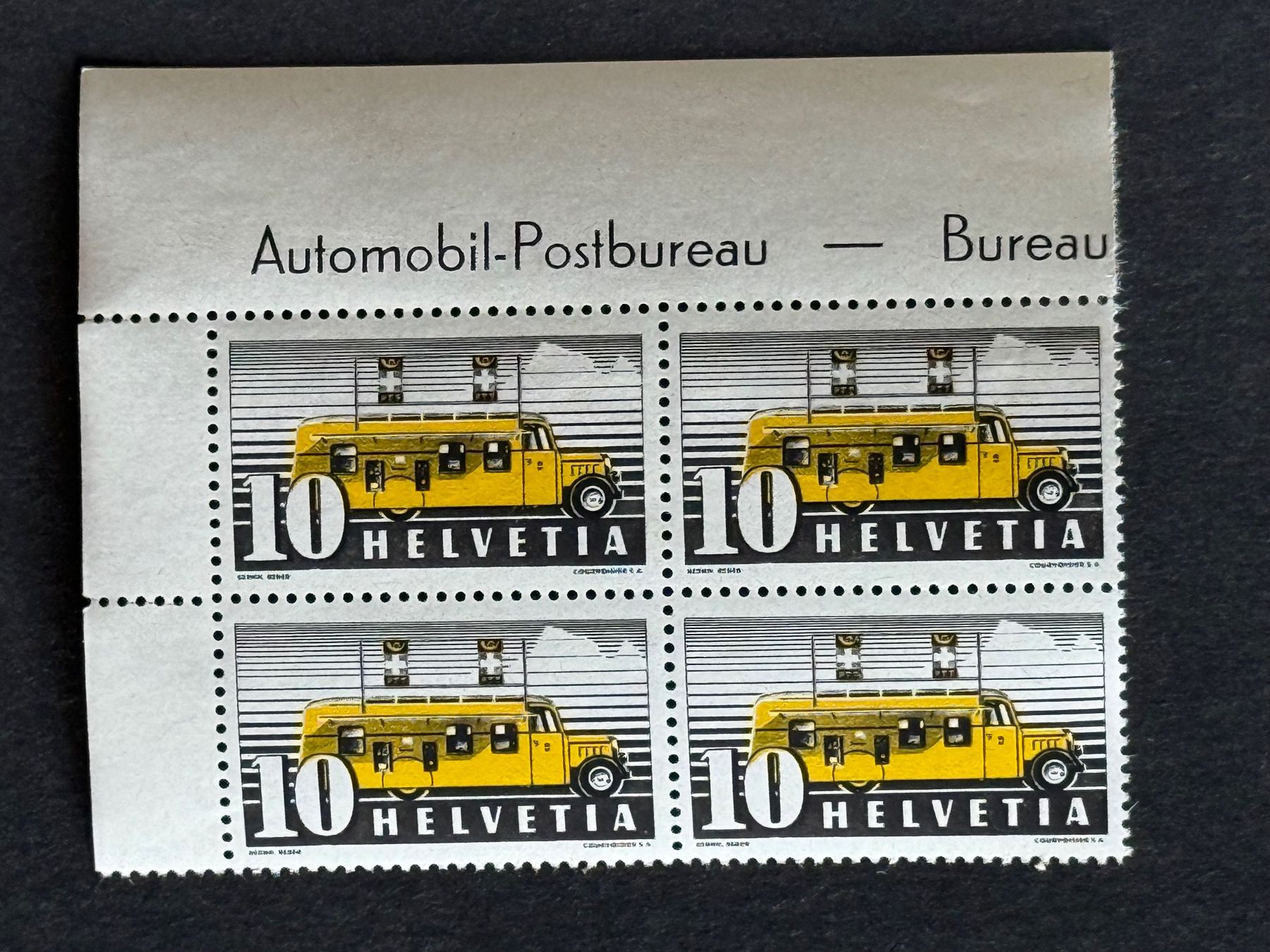 Tutti i francobolli: 210x, postfrisch, Druckverschiebung, Viererblock – Usato da Aarau venduto da hilde47