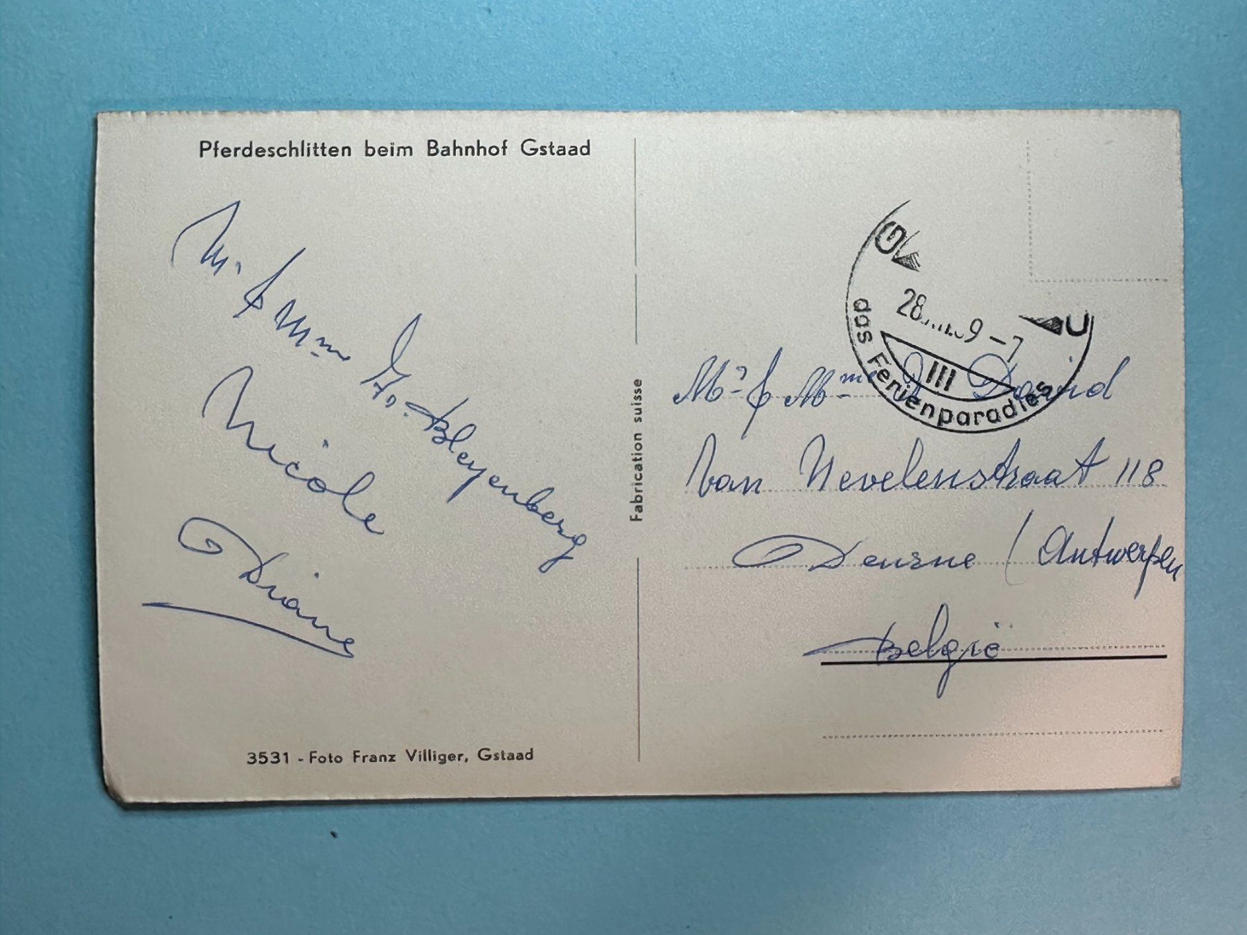Cartoline postali: Gstaad - Pferdeschlitten – Usato da Steg VS venduto da danwer74 1