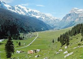 2x KLAUSENPASS Urnerboden, Pass-Strasse mit Claridenstock