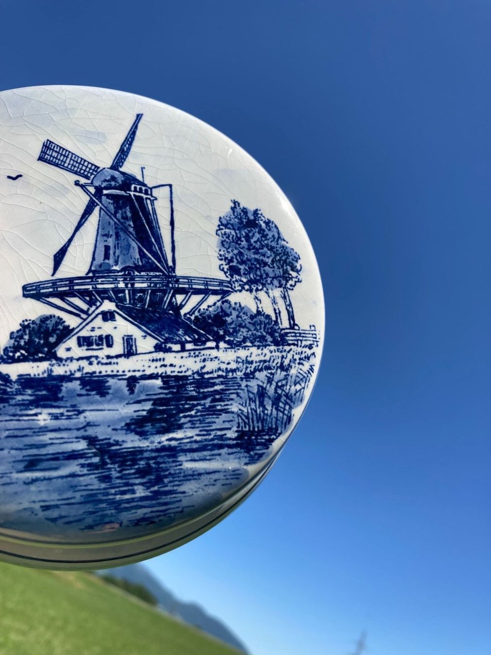 Tutte le decorazioni: Delft blue Holland handgemalte Keramikdose Windmühle – Usato da Subingen venduto da Etageren 3