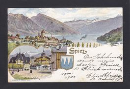 SPIEZ - Bahnhof, 1900, Stabstempel