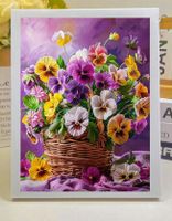 Diamond Painting Blumenkorb Stiefmütterchen-62-40x50-426