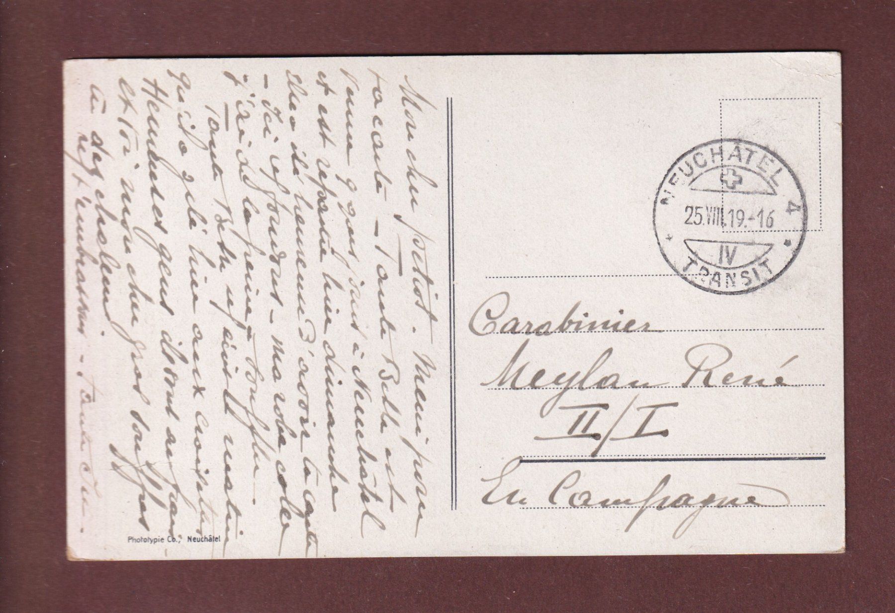 Ansichtskarten: NEUCHÂTEL - Le Port - 1919 – Gebraucht aus Pully von nicecards-shop 1
