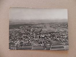 Karte Wohlen AG Aargau Flugansicht 1960