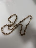 Halskette, gedreht, Modeschmuck. Gold weissbesh