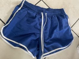 Tezenis Bade Shorts, Grösse M, Blau mit weissen Details, neu