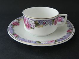 Uraltes farbenfrohes Espressoset von Langenthal