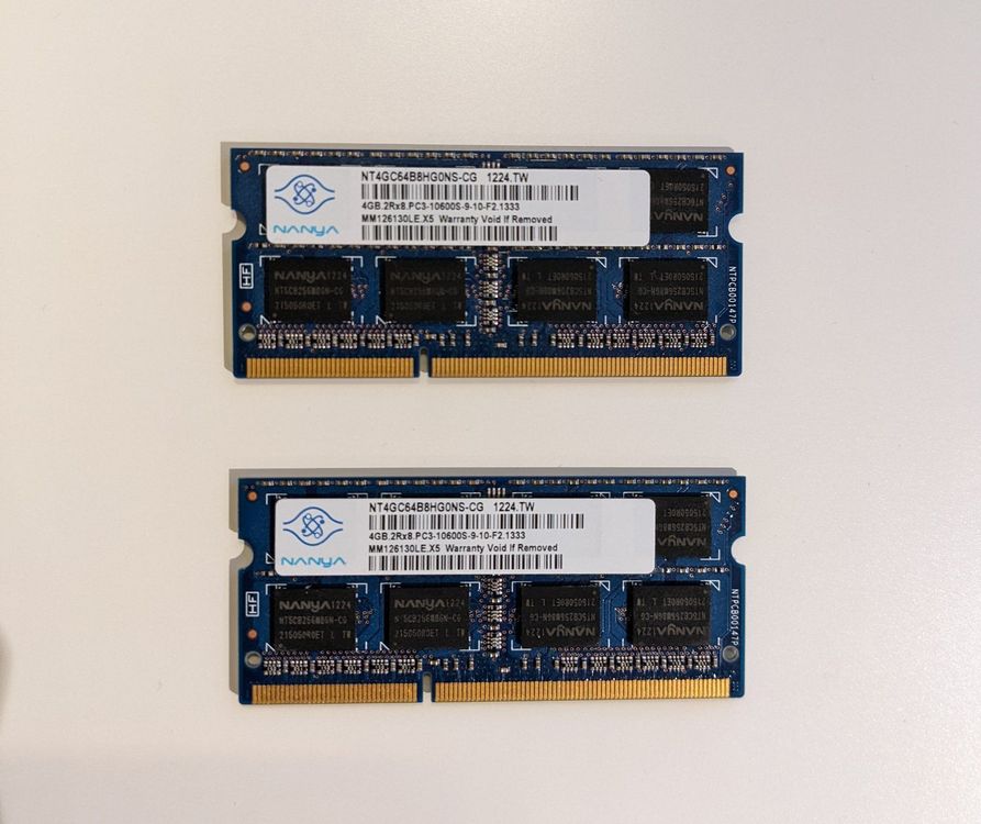 NANYA NT4GC64B8HG0NS-CG 1224TW 8GB 2X4GB (Gebraucht) in Zürich für CHF ...