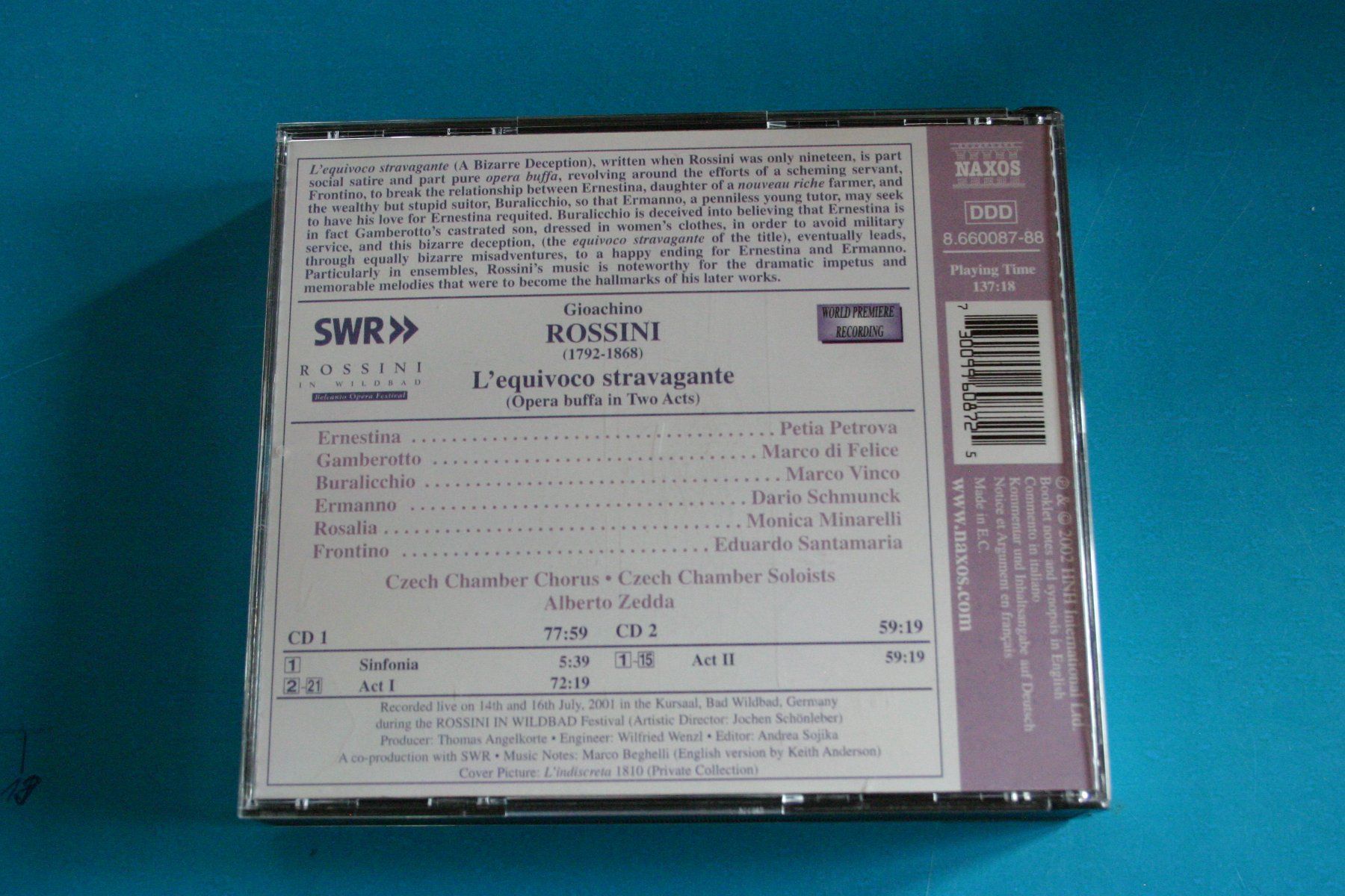 CD: ROSSINI L EQUIVOCO STRAVAGANTE – Usato da Winkel venduto da Gallica 1