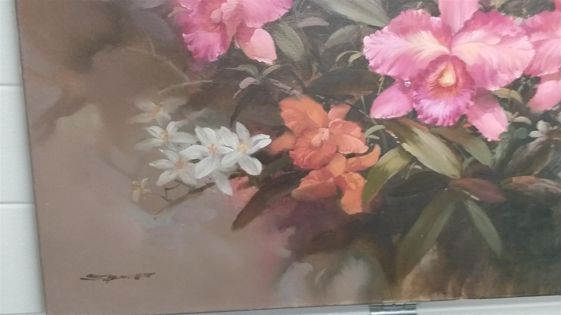 Gemälde: Busdee "Orchideen" Gemälde – Gebraucht aus Zürich von Galerie-Kunst 1