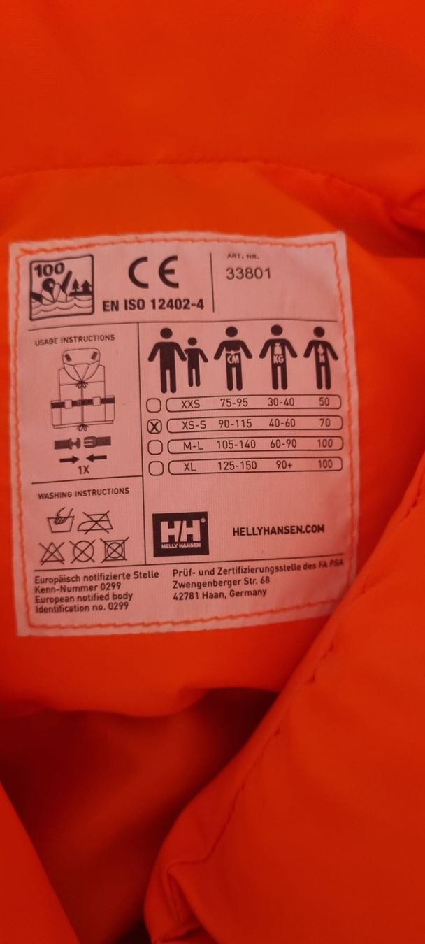 Helly Hansen Giubbotti di salvataggio: Helly Hansen Schwimmweste, XS-S – Nuovo (secondo la descrizione) da Basel venduto da Dawid1713 3