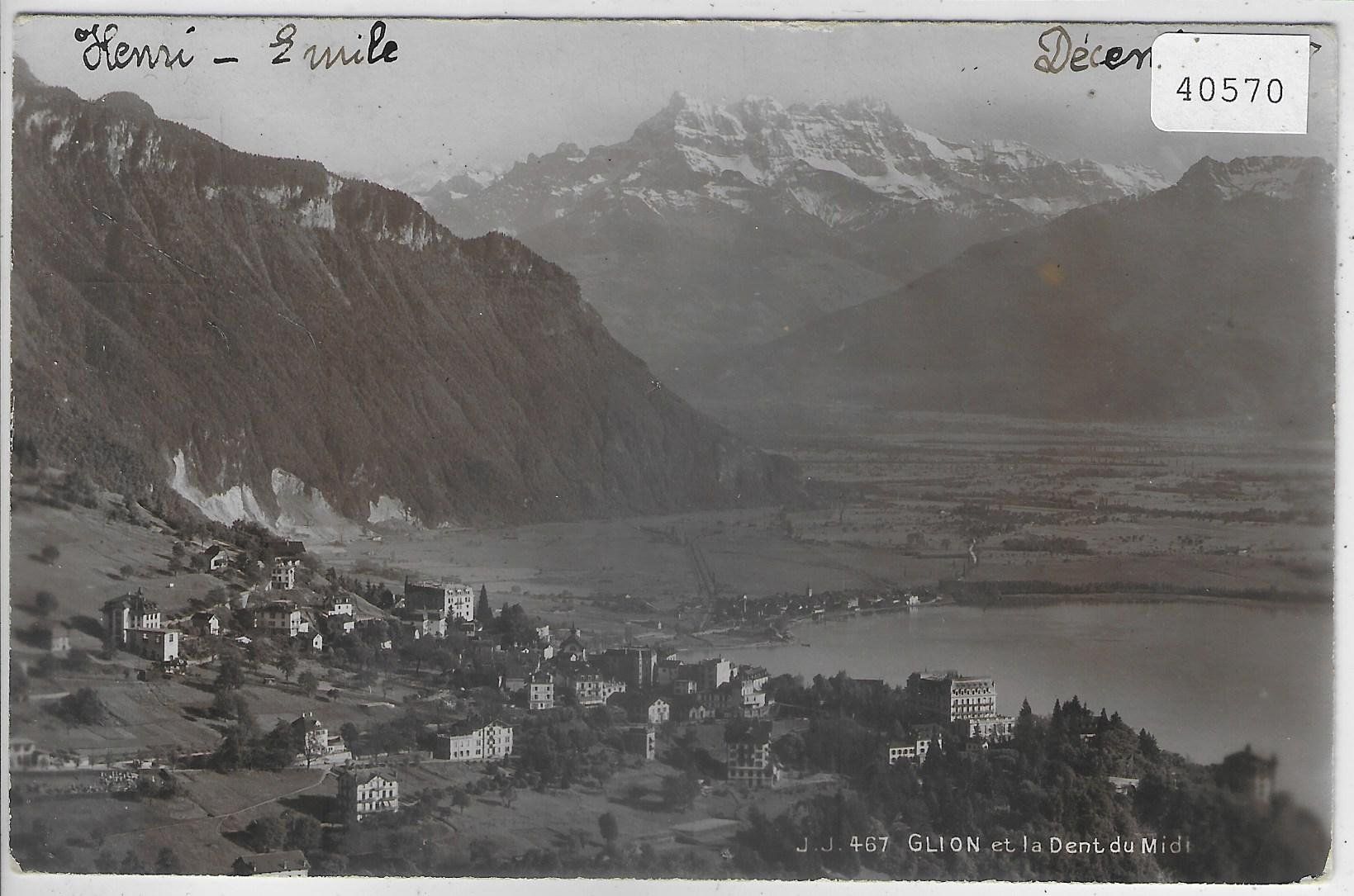 Ansichtskarten: Glion et la Dent du Midi – Gebraucht aus Ettingen von Kartenplanet