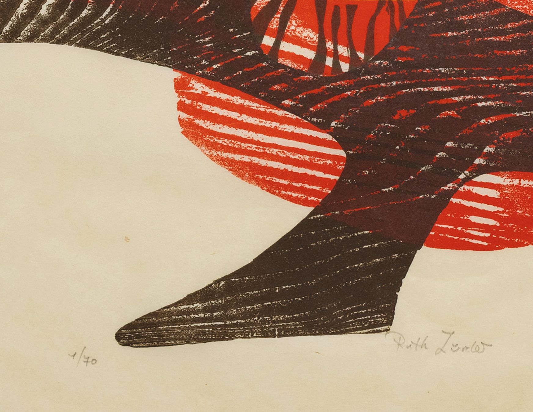 Xilografie: Ruth Zürcher, Holzschnitt – Usato da Masein venduto da KunstvonFrauen 1