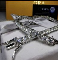 Bracelet argent avec diamants moissanite de 5,6 ct certifiés