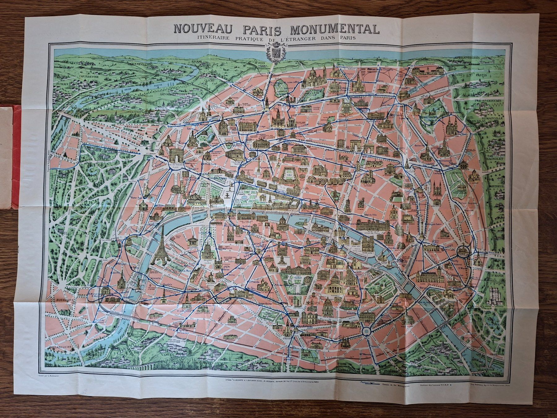 Cartine & Atlanti: Alter Stadtplan von Paris – Usato da Menziken venduto da rosti3 1