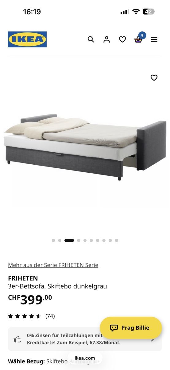 Sofas: Ikea Friheten Sofa mit Schlaffunktion – D'occasion à Wetzikon ZH par crawn 3