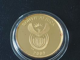 1/4 Oz. Gold 2 Rand Südafrika 2002 "ROBBEN ISLAND "