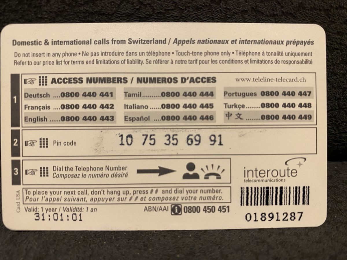 Telefon- & Taxkarten: Teleline – Gebraucht aus Lausanne von babacard10 1