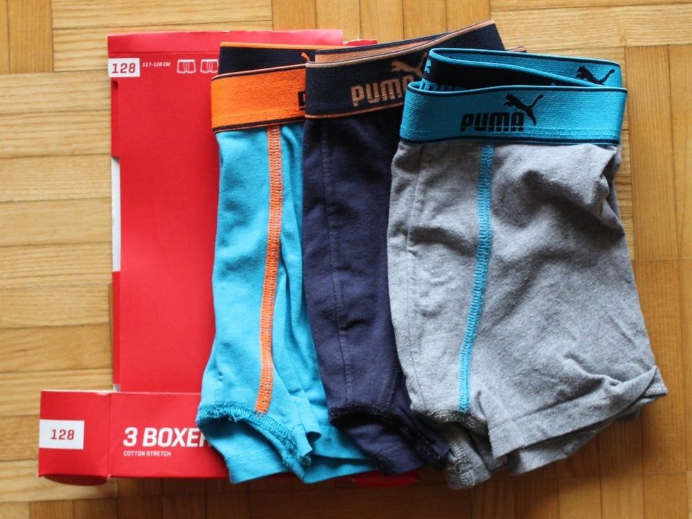 Boxershorts PUMA 128 3 StÃ¼ck als Brief | Kaufen auf Ricardo