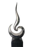 Design Skulptur Edelstahl Flamme