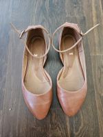 Gorgeous cognac leather ballerinas