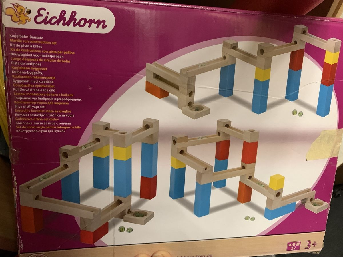Eichhorn Kit di costruzioni: Spielzeug- Eichhorn Kugelbahn Bausatz – Usato da Zürich venduto da Gross9 2