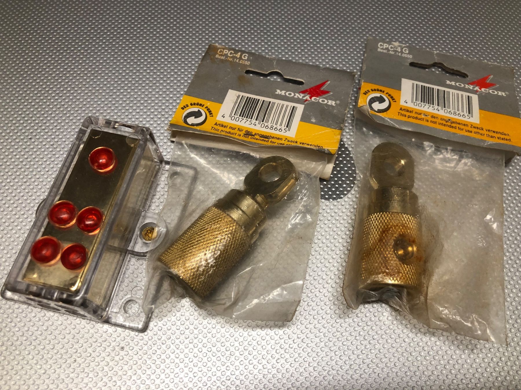 Stromzufuhr: Monacor Kabelschuhe und Stromverteilerblock – Neu (gemäss Beschreibung) aus Neerach von Arbimus 7