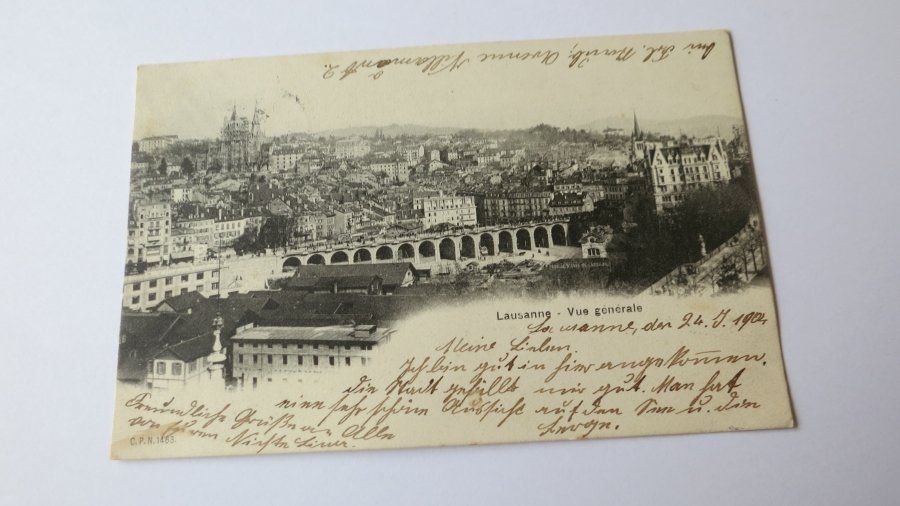 Ansichtskarten: Lausanne - vue generale - 1904 – Gebraucht aus Jona von centumprata